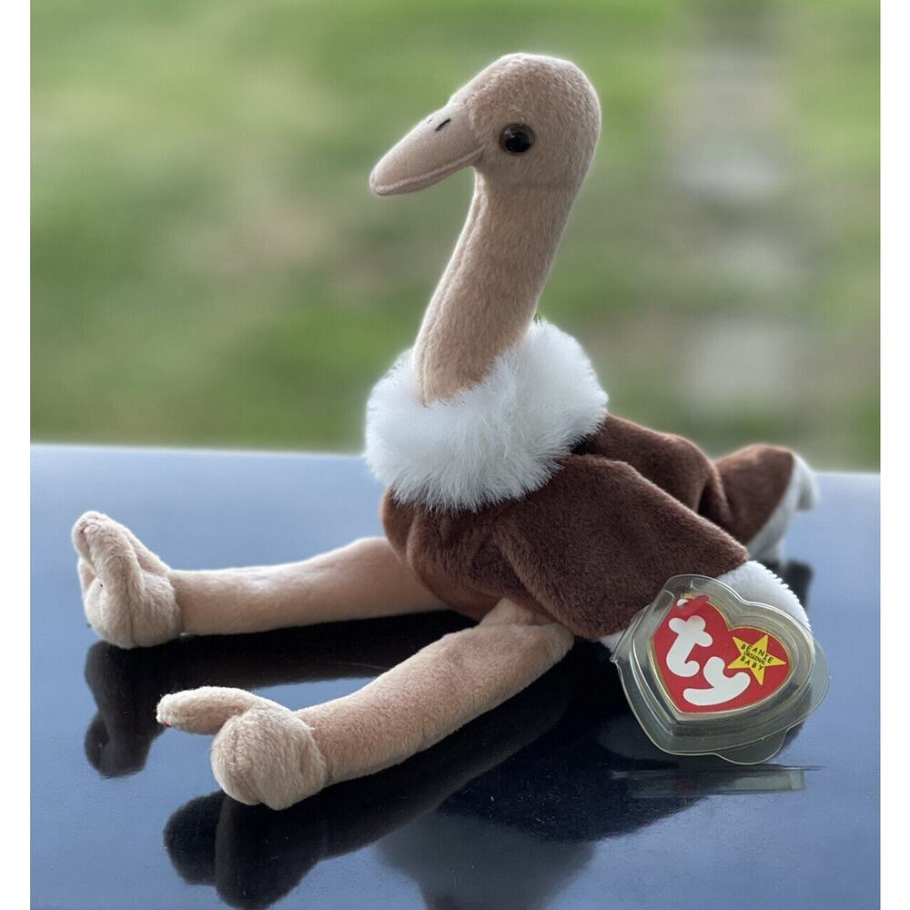 Ty Beanie Babies Stretch Ostrich 1997 Retired Baby